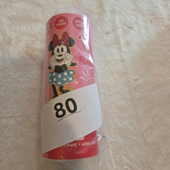🌴3/$15🌴 Disney Minnie Mouse Tissue 2ply Ultra Soft 50 ct Cup Holder Canister - Picture 10 of 10